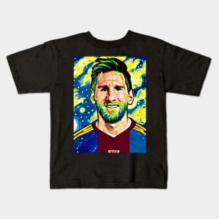 Messi oil painting art design Tshirt Kids T-Shirt